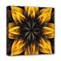 Yellow Flower Pattern Leaves Mini Canvas 8  x 8  (Stretched) View1