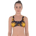 Yellow Flower Pattern Leaves Got No Strings Sports Bra View1