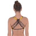 Yellow Flower Pattern Leaves Got No Strings Sports Bra View2