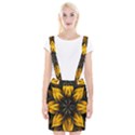 Yellow Flower Pattern Leaves Braces Suspender Skirt View1