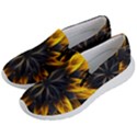 Yellow Flower Pattern Leaves Women s Lightweight Slip Ons View2