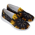 Yellow Flower Pattern Leaves Women s Lightweight Slip Ons View3