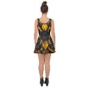 Yellow Flower Pattern Leaves Inside Out Casual Dress View2