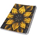 Yellow Flower Pattern Leaves 5.5  x 8.5  Notebook View2