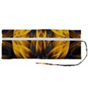 Yellow Flower Pattern Leaves Roll Up Canvas Pencil Holder (M) View2