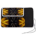 Yellow Flower Pattern Leaves Pen Storage Case (L) View2