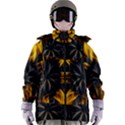 Yellow Flower Pattern Leaves Women s Zip Ski and Snowboard Waterproof Breathable Jacket View1