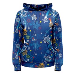 Christmas Stars Pattern Star Women s Pullover Hoodie