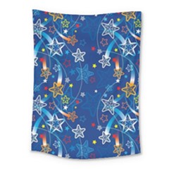 Christmas Stars Pattern Star Medium Tapestry