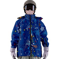 Christmas Stars Pattern Star Women s Zip Ski And Snowboard Waterproof Breathable Jacket by Maspions