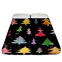 Fun Christmas Trees Adoxali Scandinavian Artistic Background Pattern Fitted Sheet (King Size) View1