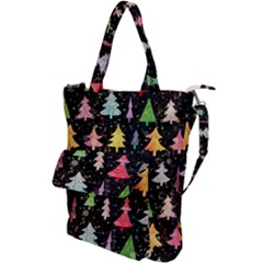 Fun Christmas Trees Adoxali Scandinavian Artistic Background Pattern Shoulder Tote Bag by Maspions