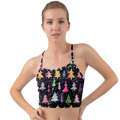 Fun Christmas Trees Adoxali Scandinavian Artistic Background Pattern Mini Tank Bikini Top by Maspions