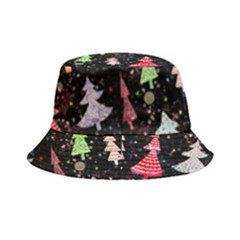 Fun Christmas Trees Adoxali Scandinavian Artistic Background Pattern Bucket Hat