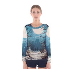 Christmas Frame Border Women s Long Sleeve T-shirt