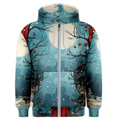 Christmas Frame Border Men s Zipper Hoodie