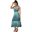 Christmas Frame Border Tie-Strap Tiered Midi Chiffon Dress View2