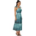 Christmas Frame Border Tie-Strap Tiered Midi Chiffon Dress View3