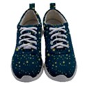 Star Golden Pattern Christmas Design White Gold Women Athletic Shoes View1