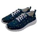 Star Golden Pattern Christmas Design White Gold Women Athletic Shoes View2