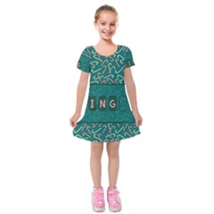 Advent Christmas Time Pre Christmas Time Kids  Short Sleeve Velvet Dress