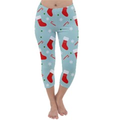 Christmas Pattern Capri Winter Leggings 