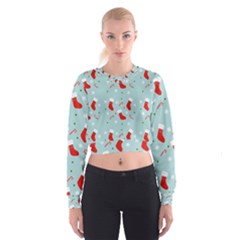 Christmas Pattern Cropped Sweatshirt