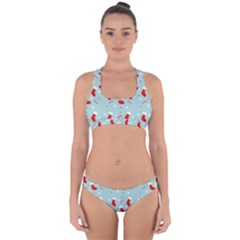 Christmas Pattern Cross Back Hipster Bikini Set by Apen