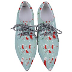 Christmas Pattern Pointed Oxford Shoes