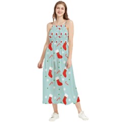 Christmas Pattern Boho Sleeveless Summer Dress by Apen