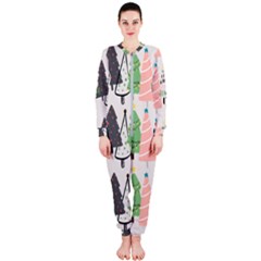 Christmas Trees Icons Onepiece Jumpsuit (ladies)