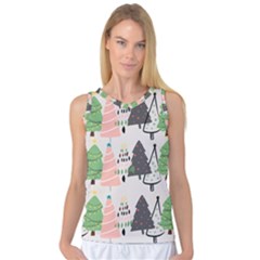 Christmas Trees Icons Women s Basketball Tank Top by Apen