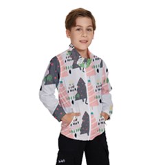 Christmas Trees Icons Kids  Windbreaker