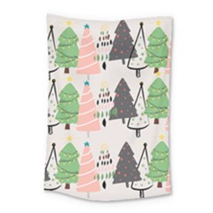 Christmas Trees Icons Small Tapestry