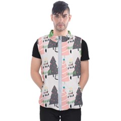 Christmas Trees Icons Men s Puffer Vest by Apen