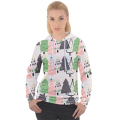 Christmas Trees Icons Women s Overhead Hoodie