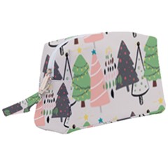 Christmas Trees Icons Wristlet Pouch Bag (large) by Apen