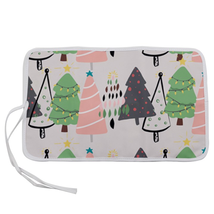 Christmas Trees Icons Pen Storage Case (M)