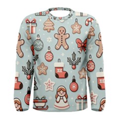 Christmas Cartoon Pattern Men s Long Sleeve T-shirt