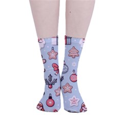 Christmas Cartoon Pattern Smooth Crew Length Tube Socks by Apen