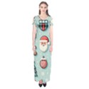 Christmas Decoration Angel Short Sleeve Maxi Dress View1