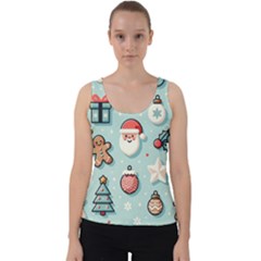 Christmas Decoration Angel Velvet Tank Top