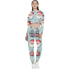 Christmas Decoration Angel Cropped Zip Up Lounge Set by Apen