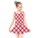 Christmas Snowflakes Background Pattern Kids  Skater Dress Swimsuit View1