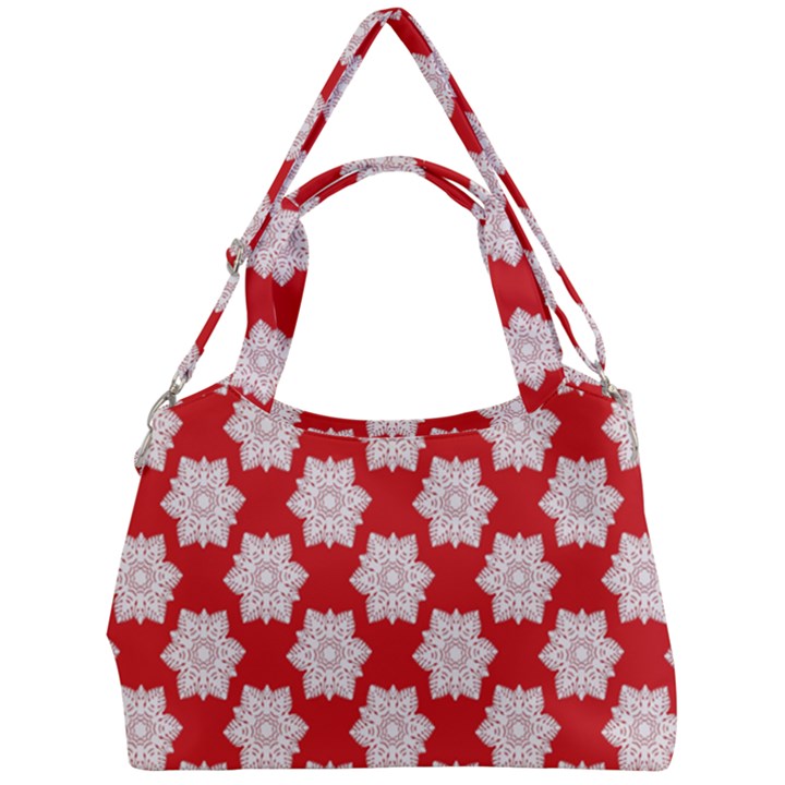 Christmas Snowflakes Background Pattern Double Compartment Shoulder Bag