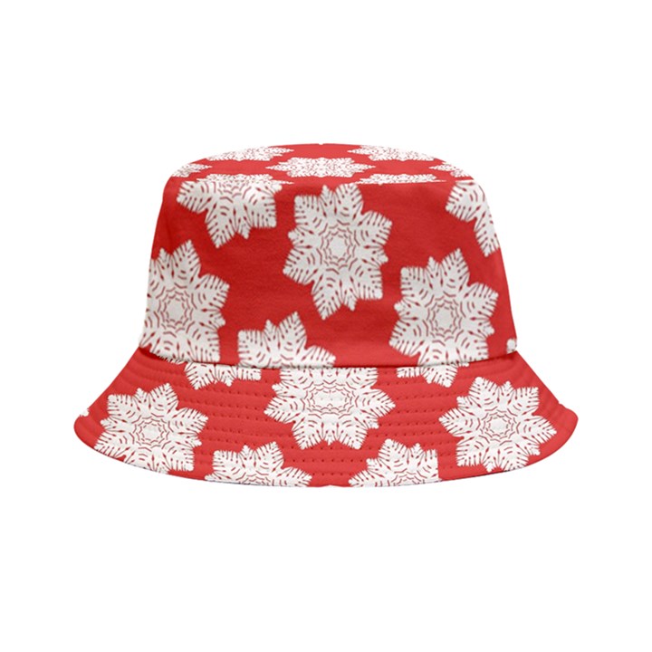 Christmas Snowflakes Background Pattern Bucket Hat