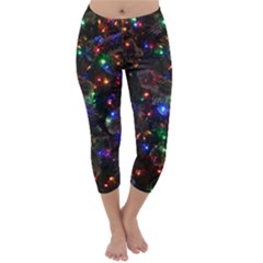 Christmas Lights Capri Winter Leggings 