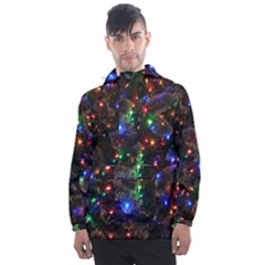 Christmas Lights Men s Front Pocket Pullover Windbreaker