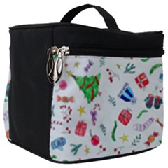 New Year Christmas Winter Pattern Make Up Travel Bag (big) by Apen