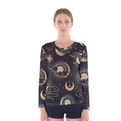 Star Colorful Christmas Abstract Women s Long Sleeve T-shirt